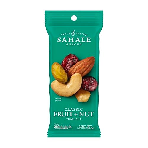 Sahale Snacks Classic Fruit and Nut Trail Mix 15 Oz Grab Go Bags 18 Packs DryRoasted Deluxe Mixed Nuts with Apples and Cranberries NonGMO Kosher Trail Mix Certified GlutenFree Snacks - Image 1