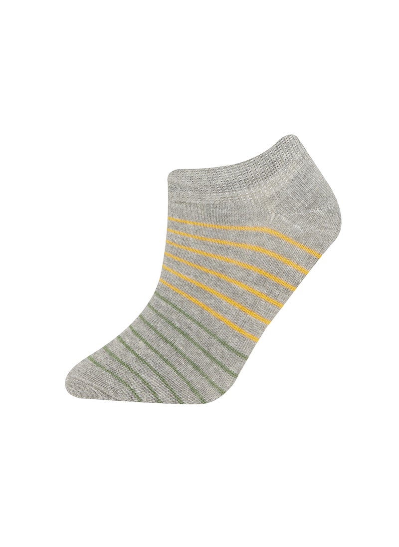 DeFacto - 3-Pack Cotton Striped Ankle Socks - Image 1