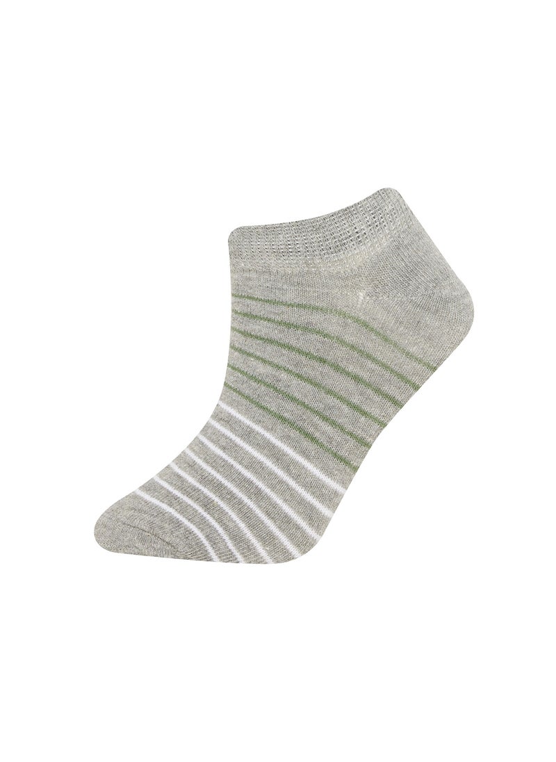 DeFacto - 3-Pack Cotton Striped Ankle Socks - Image 1