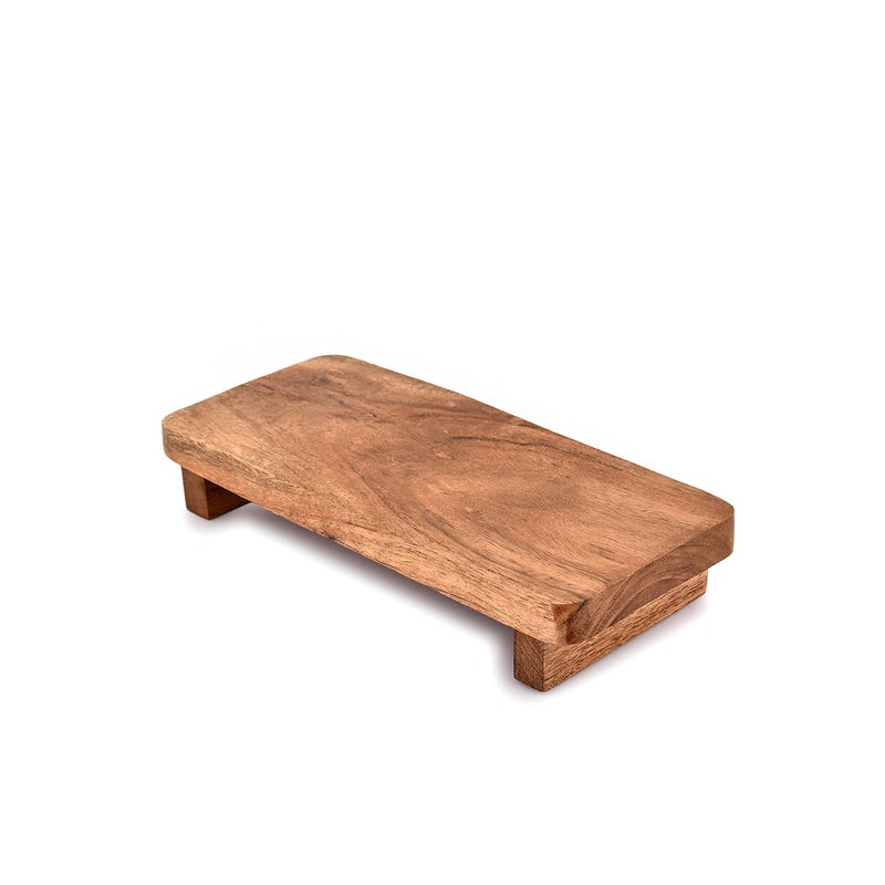 EDHAS Soapdish Acacia Wood Decorative Soap Dispenser Tray for Display Rustic Kitchen Bathroom Counter Sink Organizer for Soap Bottles 2286cm x 1016cm x 381 cm