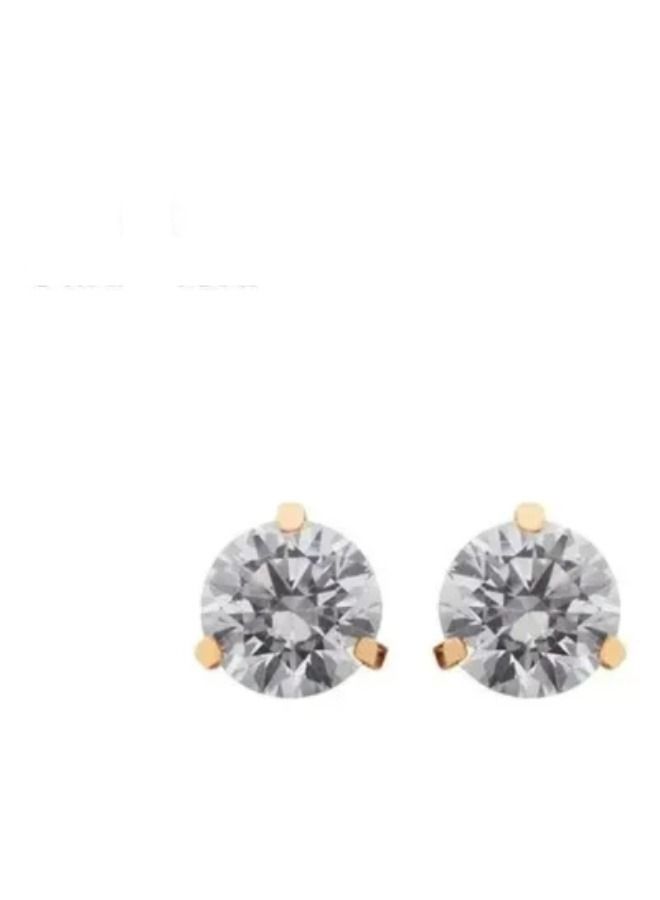 Chomel Solitaire Single Crystal Earrings 