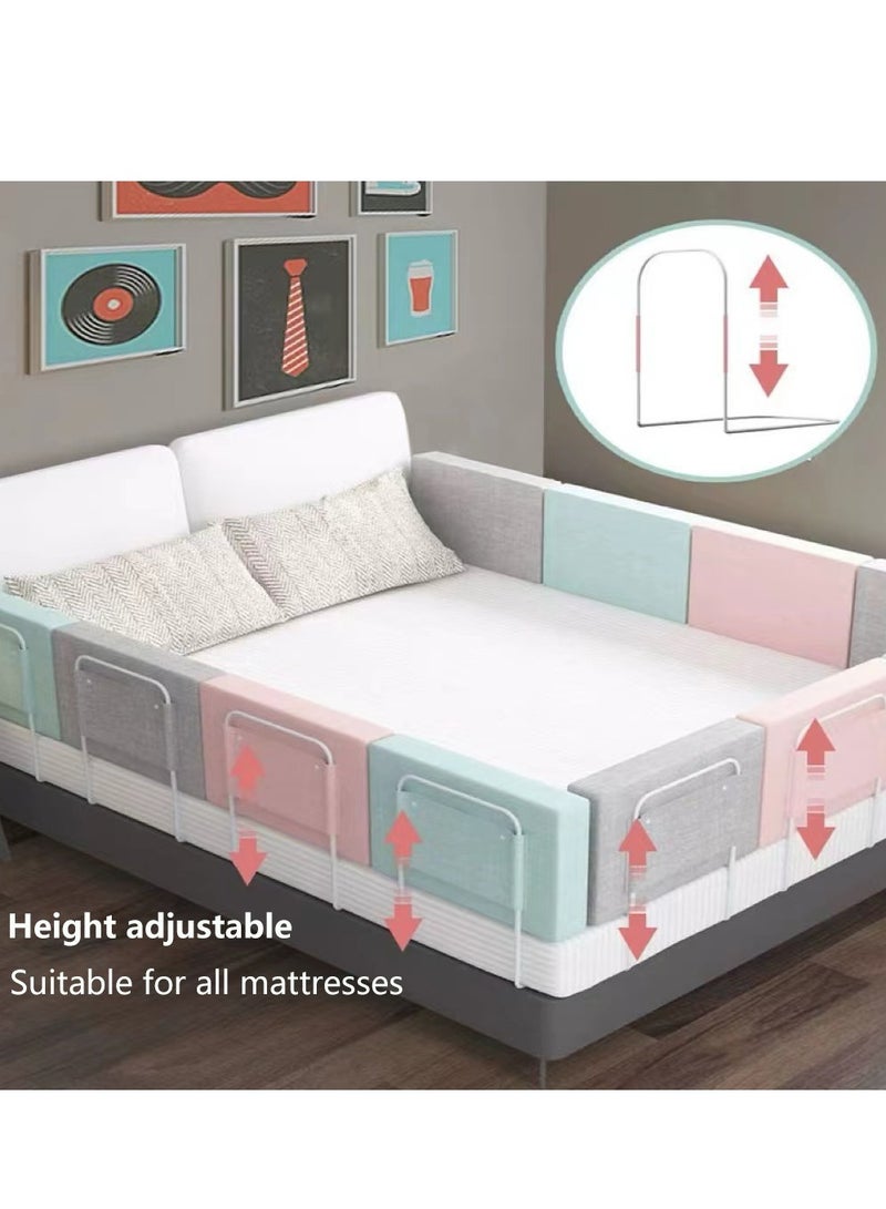 Bed Rail Bed Rail Guards for Toddlers Safe Bed Side Rail Height Adjustable Baby Safety Bed Protective Fence Easy Installationl (50*7*28CM, 2pcs)  - Image 3