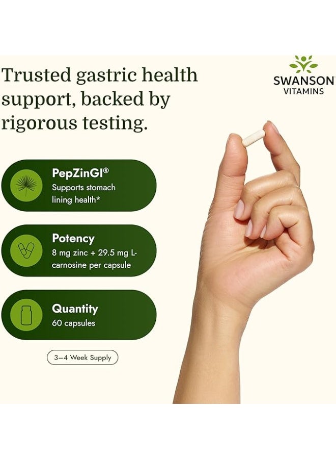 SWANSON ZINC CARNOSINE | 60 CAPSULES - Image 2