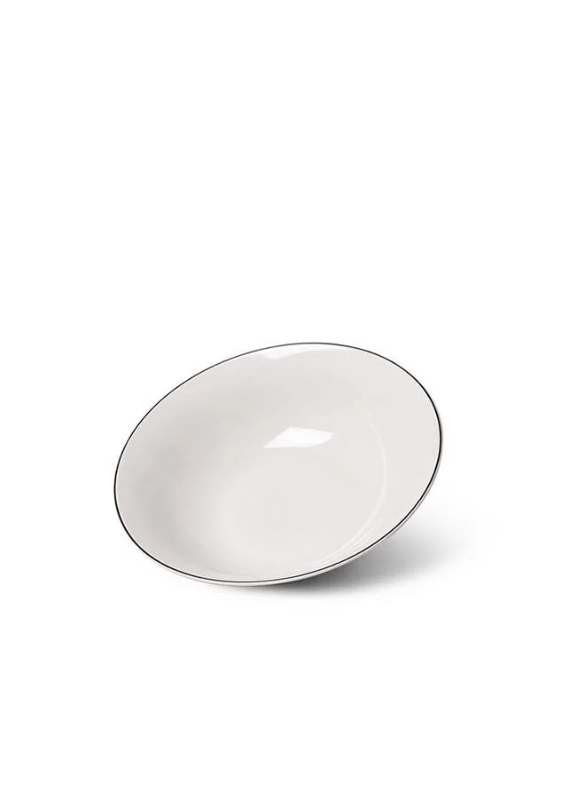 فيسمان Bowl For Cereal Aleksa Series Porcelain White, Salad, Pasta, Soup, Dessert, Serving of Rice - Dishwasher Safe - For Breakfast, Lunch and Dinner
