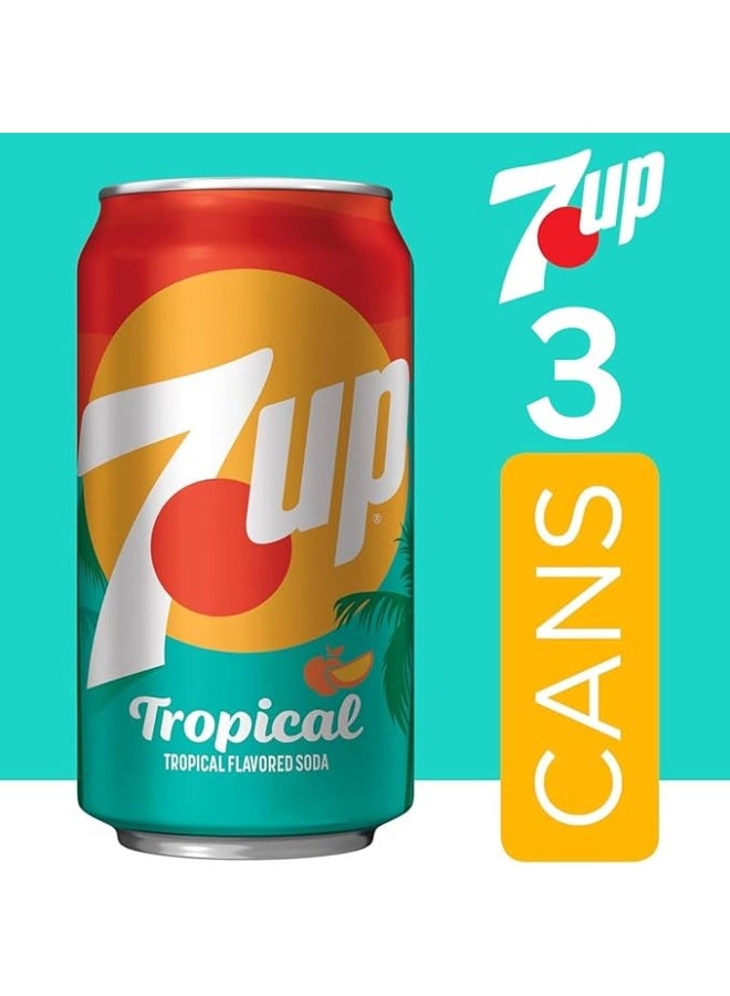 7 Up 7ups Tropical Flavor Soda 355 ml - Image 4