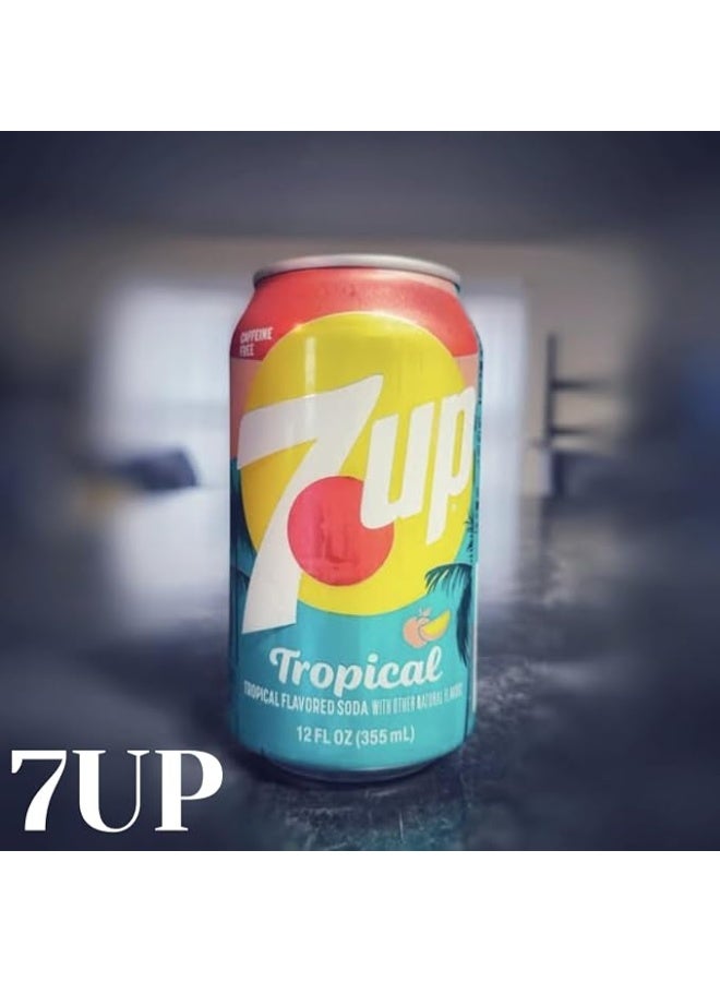 7 Up 7ups Tropical Flavor Soda 355 ml - Image 2