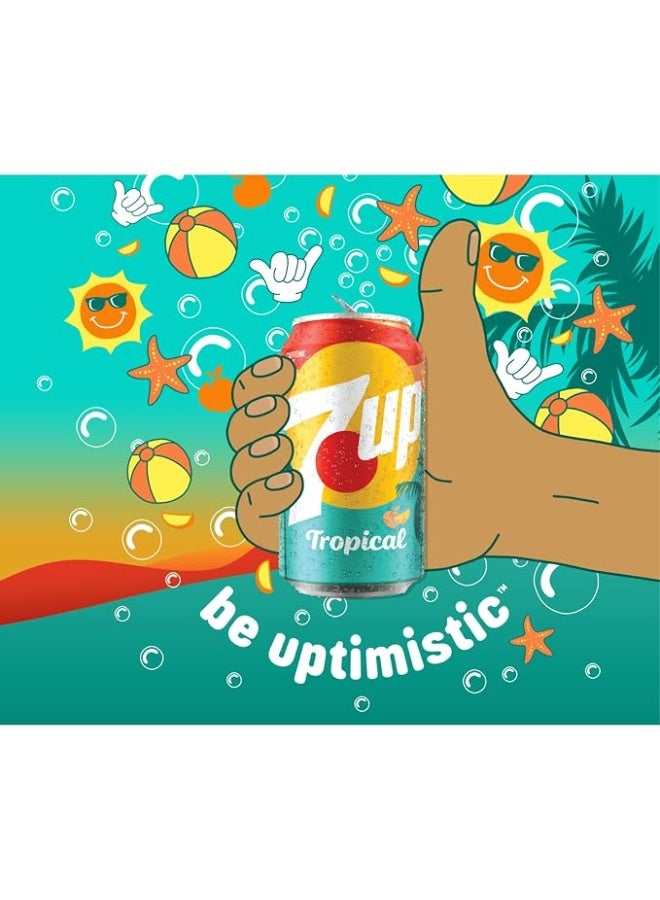 7 Up 7ups Tropical Flavor Soda 355 ml - Image 3