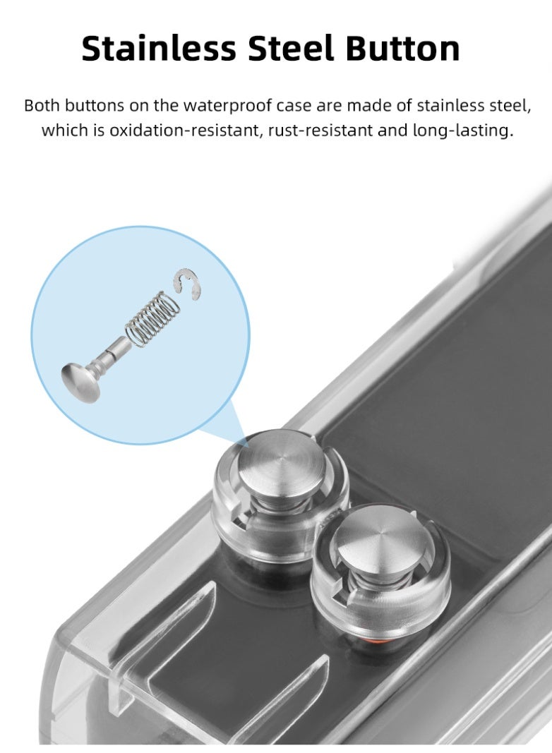 BRDRC For DJI OSMO POCKET 3 Waterproof Case 40m Diving Housing – High Transparency PC Material, Pressure Resistant, Dual Ports, Anti-Fog Seal – Underwater Protection for Action Camera  - Image 5