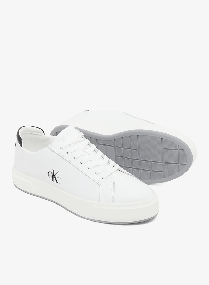 Calvin Klein Jeans Bright White/Black Premier Low Top Sneakers for Men | Best Price UAE