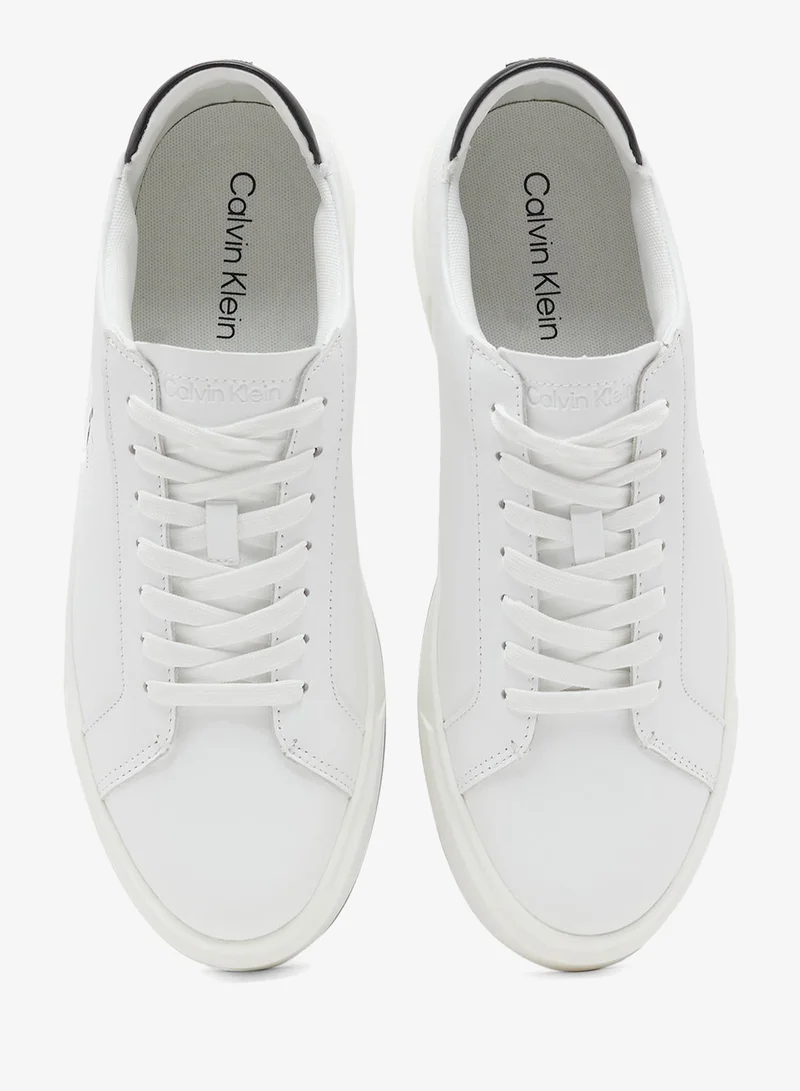 Calvin Klein Jeans Bright White/Black Premier Low Top Sneakers for Men | Best Price UAE