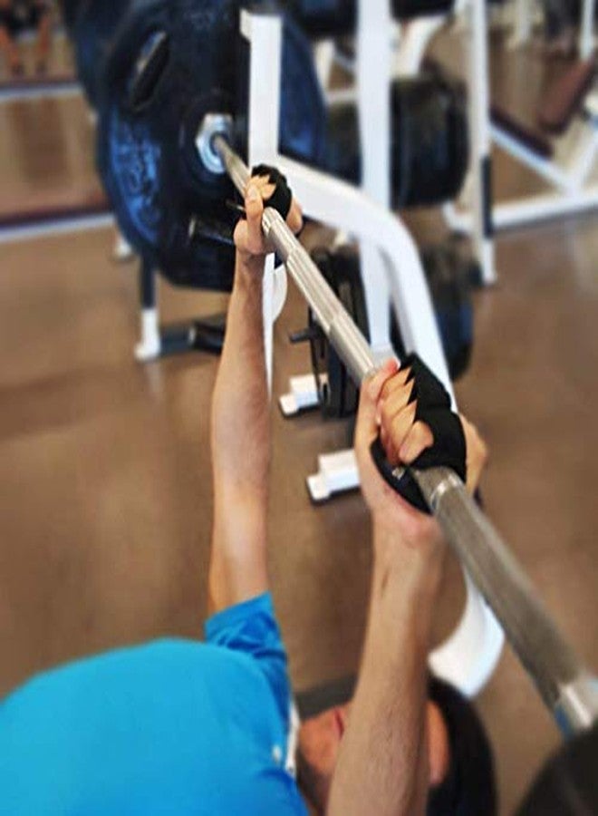 CF Rubber Sports CF-GG-02 Weight Lifting Gym Grips Pads Hand Training Bar Straps Wrap Gloves for Size - Adult and Youth, Black - Image 4