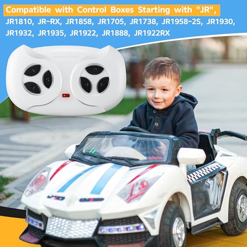 Saillong 2.4G Remote Control for Kids Electric Car, White Remote Control for 12V Electric Ride On Car/Truck/Toddler Cars, Controller Transmitter Accessories Compatible with JR1603, JR1602FCC, HY2012 - Image 3