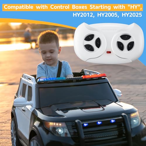 Saillong 2.4G Remote Control for Kids Electric Car, White Remote Control for 12V Electric Ride On Car/Truck/Toddler Cars, Controller Transmitter Accessories Compatible with JR1603, JR1602FCC, HY2012 - Image 4