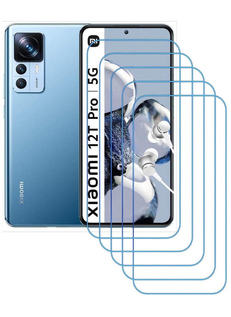 ACLIX 5 Pieces Antistatic ESD Dustproof Premium Quality High Definition Clear Tempered Glass Screen Protector Designed For Xiaomi 12T Pro - Image 1