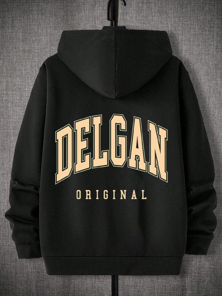 DIVIS Oversized Black Graphic Hoodie for Men - Image 1