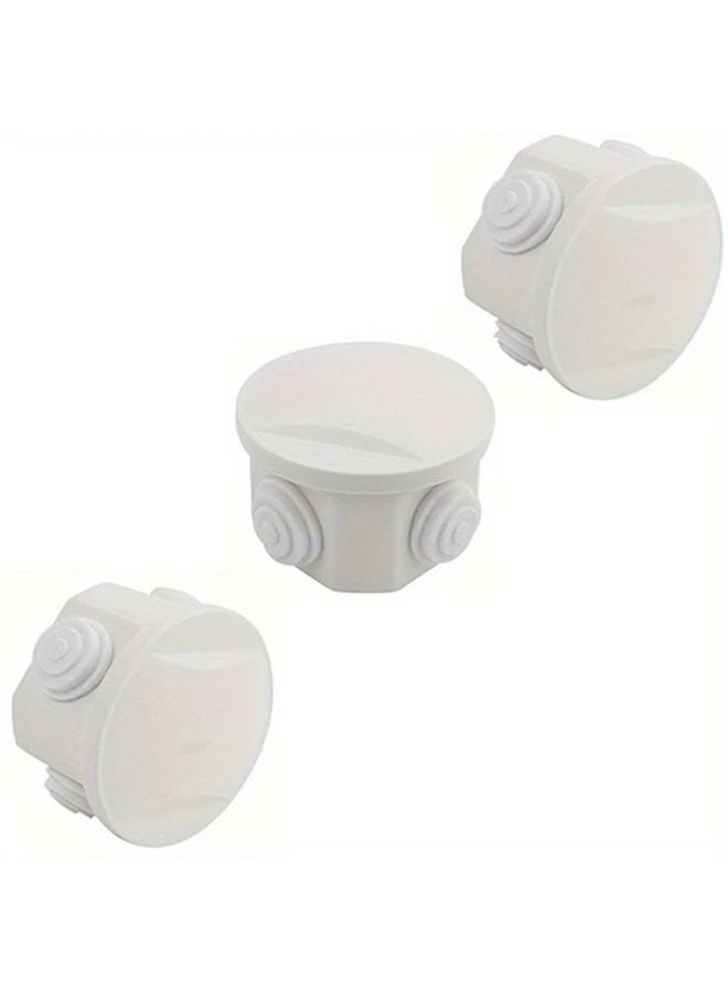 3 قطع صندوق توصيل كهربائي أبيض من ABS البلاستيك عالي الجودة للتركيب الذاتي - Image 1