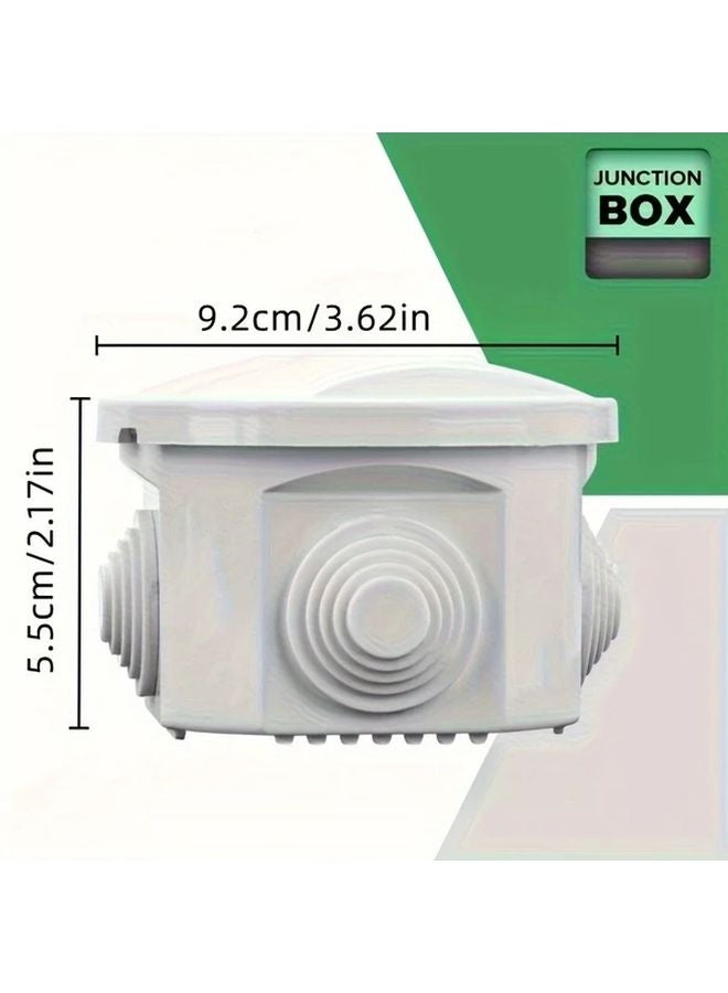 3 قطع صندوق توصيل كهربائي أبيض من ABS البلاستيك عالي الجودة للتركيب الذاتي - Image 3