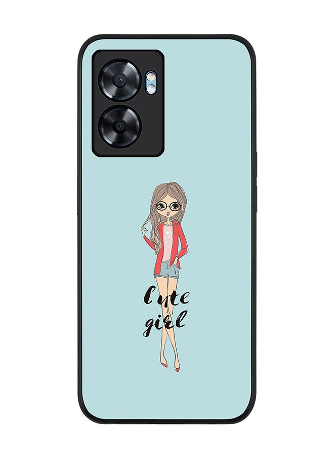 Stylizedd Rugged Black edge case for Oppo A57 Slim fit Soft Case Flexible Rubber Edges Anti Drop TPU Gel Thin Cover - Dreamer Cute Girl  - Image 1