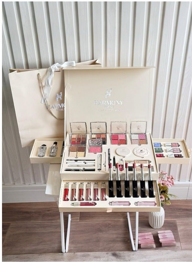 هارموني بيوتي  افضل طقم مكياج فاخر للعروس 2025 جميع منتجات التجميل في علبة واحده - Image 2