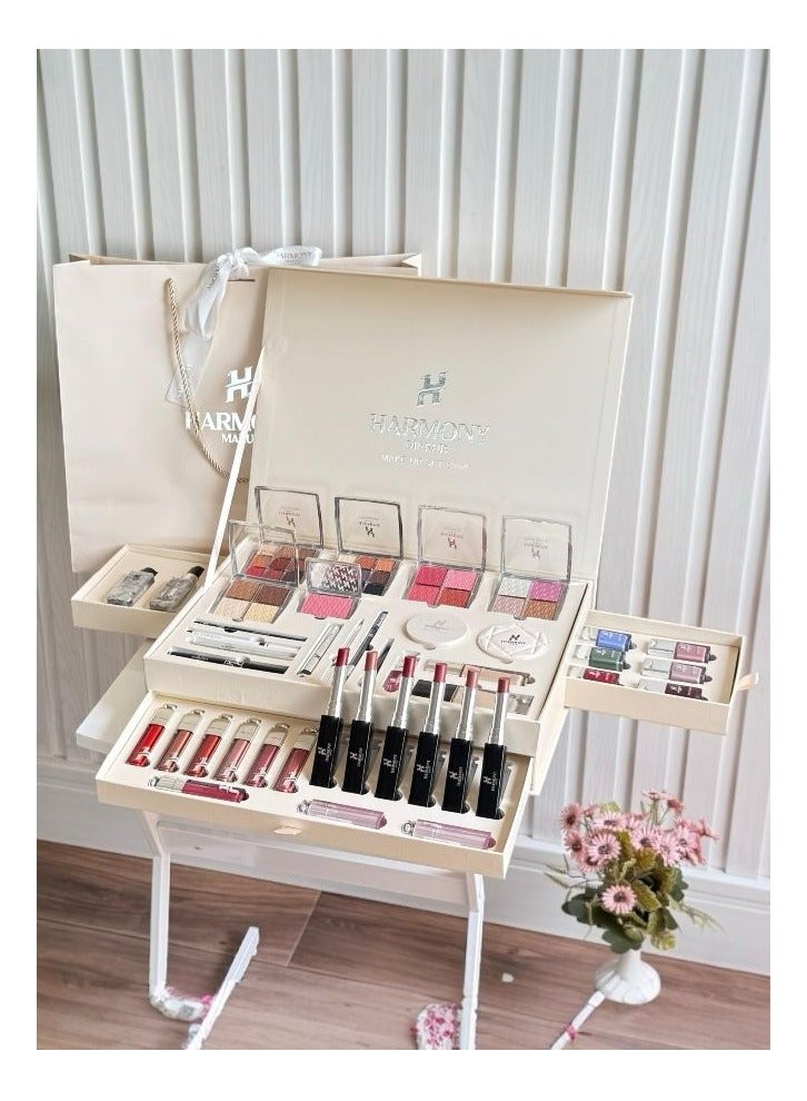 هارموني بيوتي  افضل طقم مكياج فاخر للعروس 2025 جميع منتجات التجميل في علبة واحده - Image 3