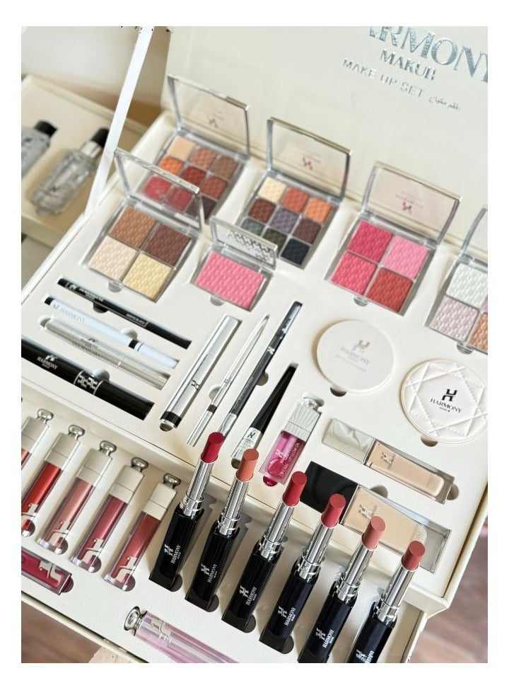 هارموني بيوتي  افضل طقم مكياج فاخر للعروس 2025 جميع منتجات التجميل في علبة واحده - Image 4