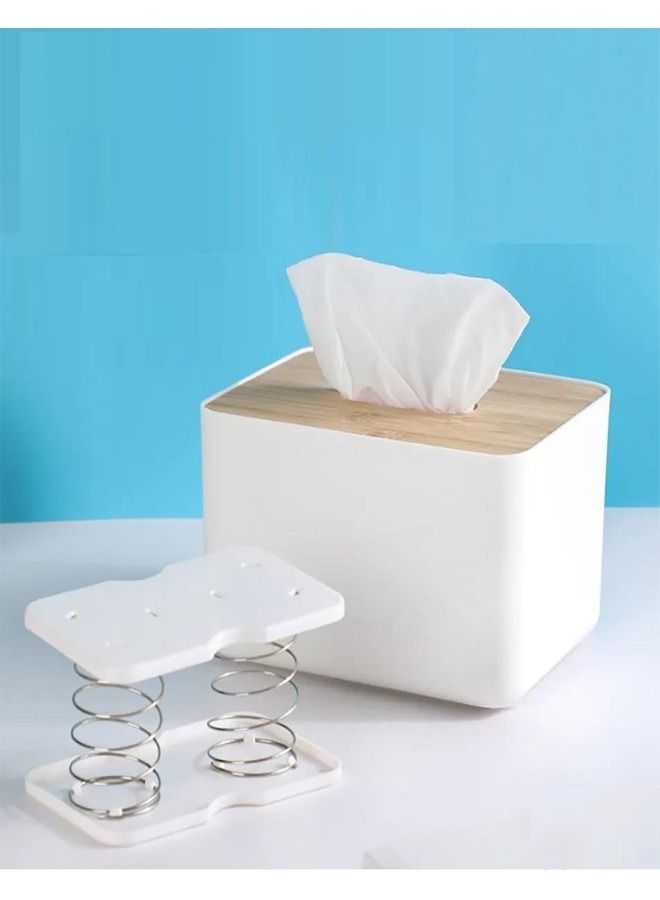 fashionhome 5 Pieces Spring Support Tissue Box Section Holder for Home Office Car Tissue Organizer Durable Tissue Dispenser with Spring-Loaded Mechanism - Image 3