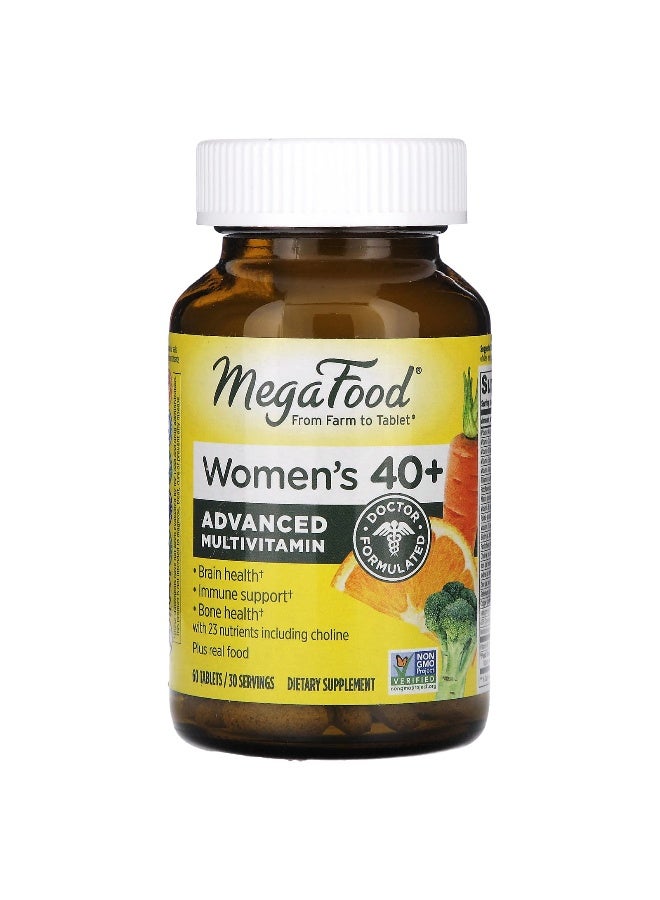 MegaFood, Women's  40+, Advanced Multivitamin, 60 Tablets (Packaging may vary) - Image 1