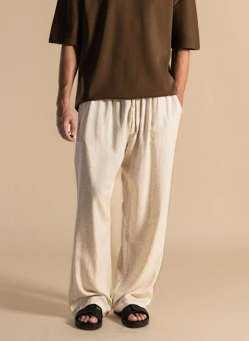 SHAPES LINEN RELAXED-FIT COMFORT TROUSERS