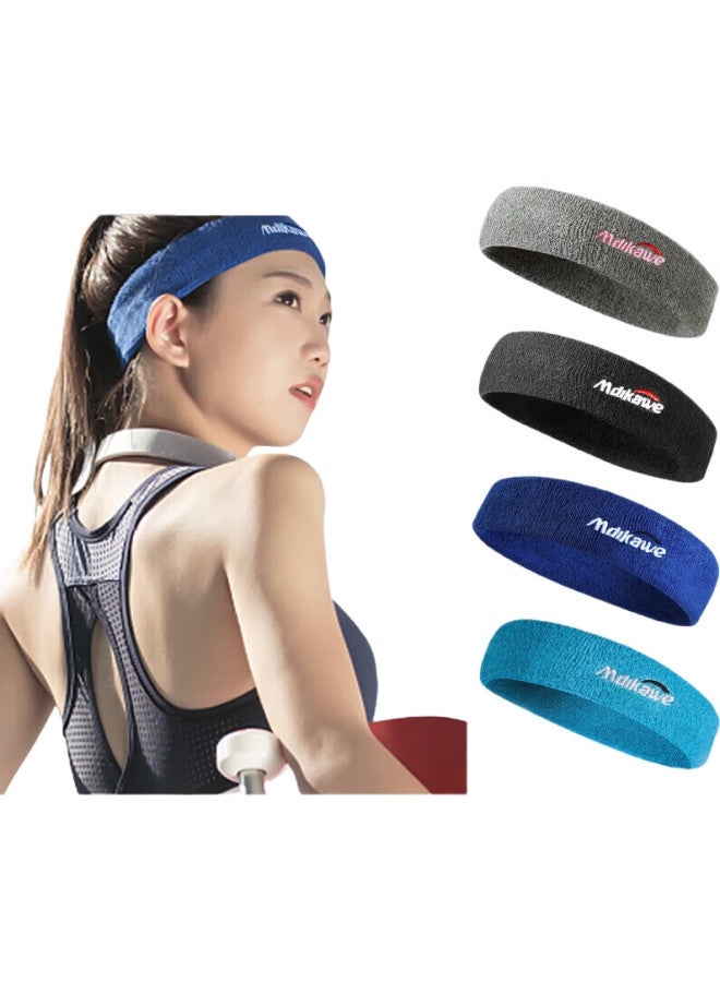 Mdikawe Sports Headband For Men And Women, Sweat-Absorbing Headband, Sweat-Stopping Band, Running Sweat-Guiding Band, Basketball Sweat-Proof Headband, Single Gray - Image 3