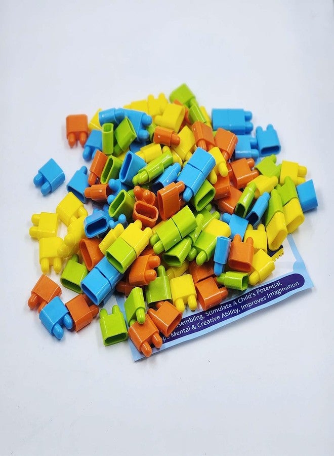 CUBIX3D Bullet Block Puzzle 120 Pieces Building Construction Toy for Kids | Creative DIY Assembly Blocks Set | Educational Brain Development Toy for Boys & Girls | Multicolor Stack & Build Game - Image 1