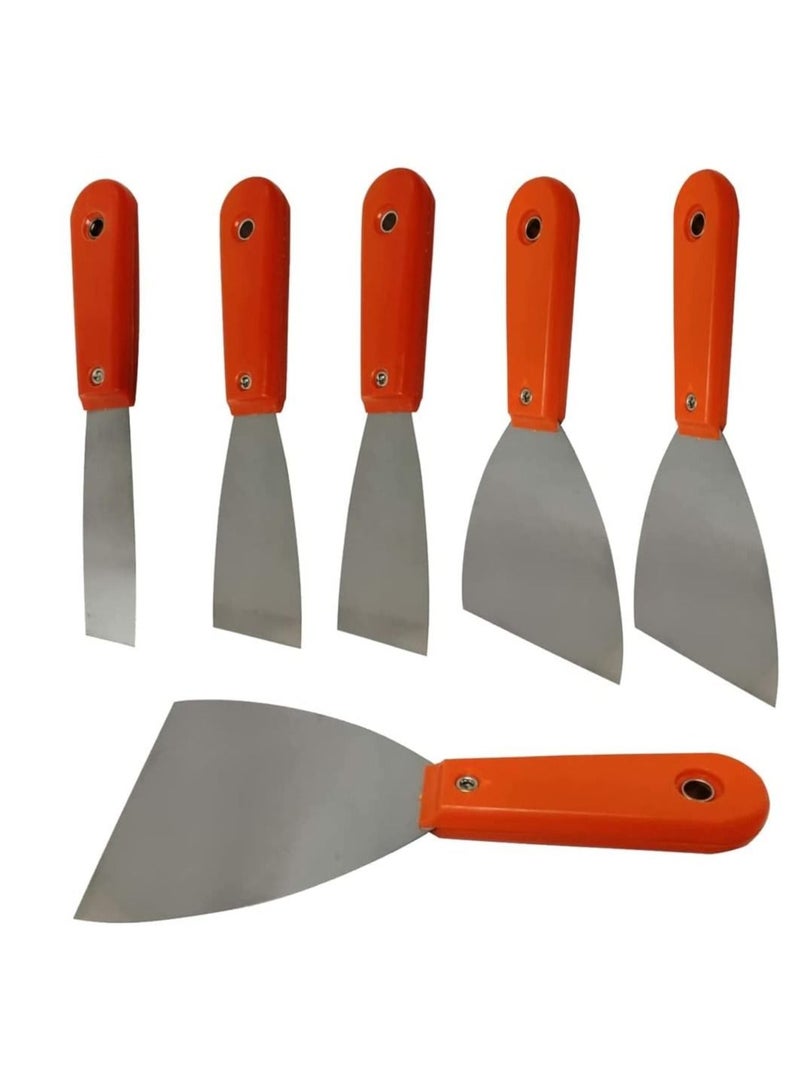 Wall Paint Scrapers and Putty Knives Wallpaper Scrapers 6 piece Set 