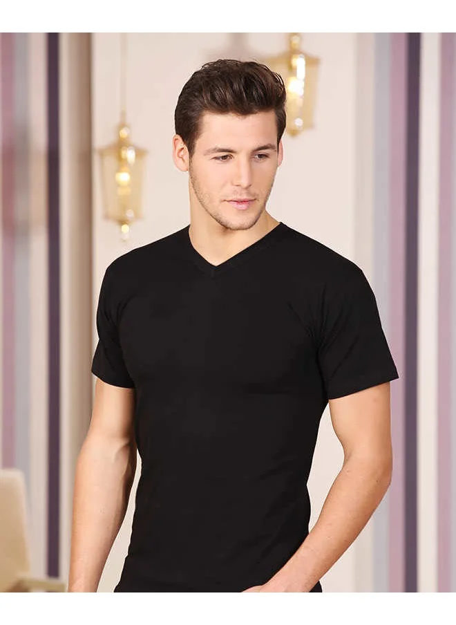 بيراك 100% Cotton V-Neck Men's Athlete - 1006-Black