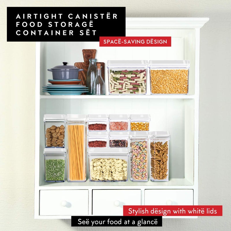 DWÃ‹LLZA KITCHEN DWLLZA KITCHEN Airtight Food Storage Containers - Pantry Snacks Kitchen Container  Baking Supplies  4LB Sugar & Flour Canister - 4 Pc Set All Same Size - Clear Plastic BPA-Free - Keeps Fresh & Dry - Image 3