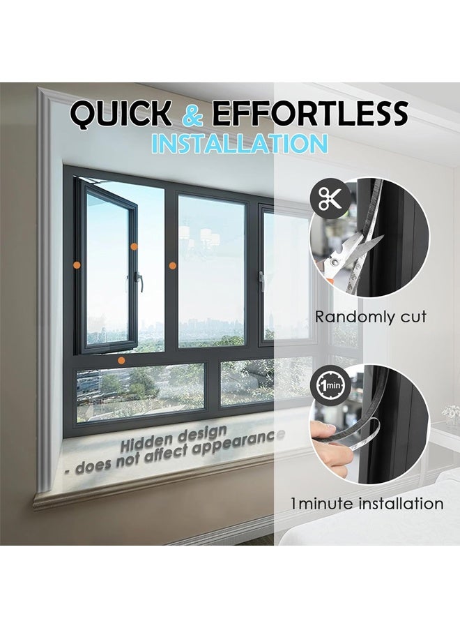 10 Meter Weather Stripping Door Seal Self Adhesive Brush Weather Seal Strip for Windows and Doors Felt Door Seal Window Insulation Sealing Strip Brush Weatherstrip 9mm Wide 9mm Thick - Image 5