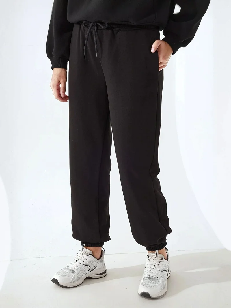HICCUP Elastic Waist Long Jogger Sweatpants
