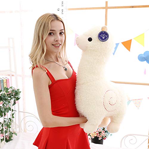 Maomoto Alpaca Plush Toy, 46CM Llama Stuffed Animal Large Llamacorn Alpaca Doll Plushie Hug Pillow Soft Fluffy Cushion White Alpaca Soft Toy Plush Stuffed Alpaca Doll Toys - Image 1