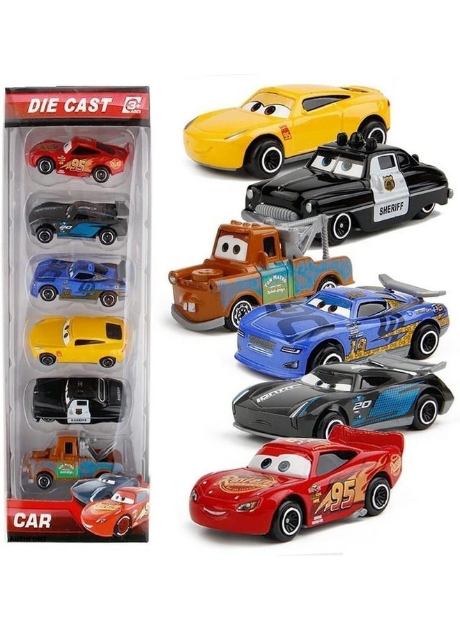 Sky Tech Sky Tech® Mini Metal Die Cast Car Set of-6 Toy Vehicle Play Set Free Wheel High Speed Unbreakable Car for Kids, Small Racing Car for Exciting Playtime Adventures, Movie Vehicles Car for Kids  - Image 1
