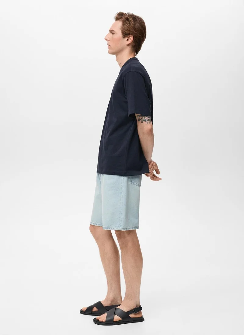 Mango Man Cotton Relaxed-Fit T-Shirt