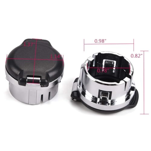 GPLUS G-PLUS Dash Power Outlet Cover 2PCS Compatible with Chevy Silverado Suburban Tahoe/GMC Sierra Yukon 2007-2013,Fit CTS 2008-2015, 20983936 25793816 Left and Right - Image 2
