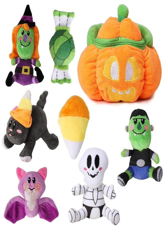 JOYIN - JOYIN Baby's Pumpkin Halloween Toys Playset with 8 Fun Play Pieces, Plush Goodie Bags Stuffers/Fillers, Halloween Party Decoration, Prizes and Gifts for Infants Boys and Girls - Image 1