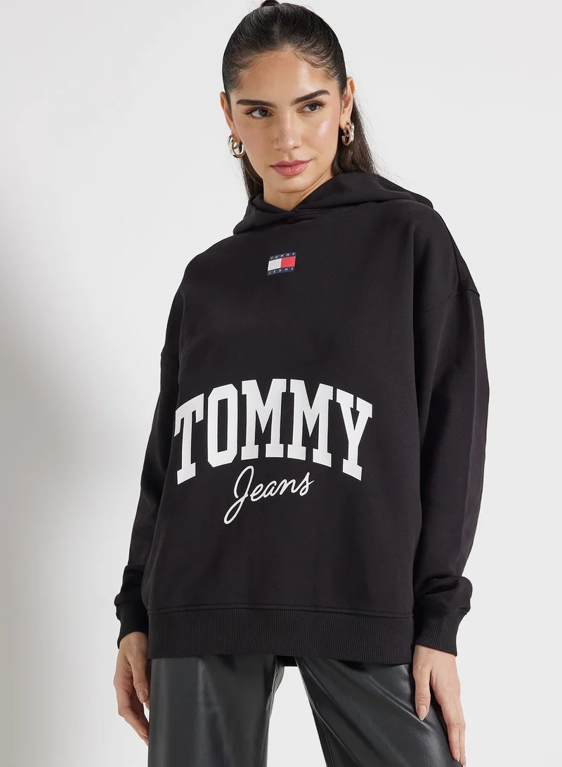 TOMMY JEANS Logo Knitted Hoodie