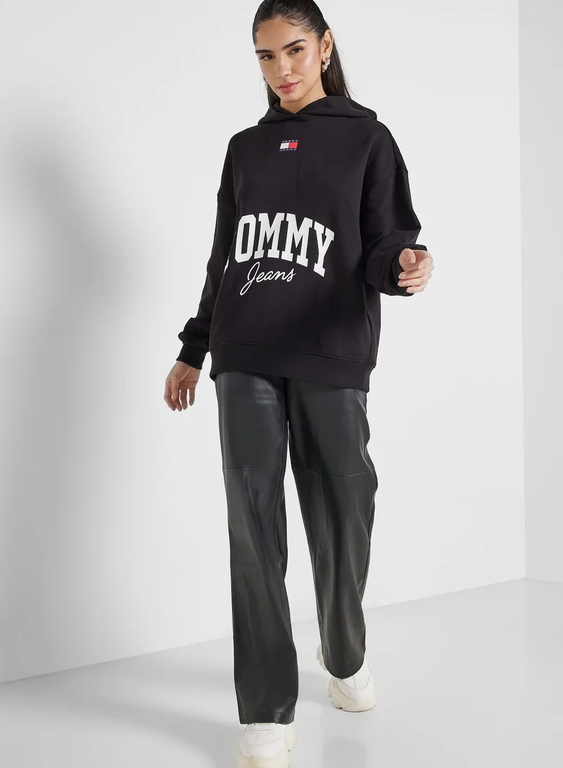 TOMMY JEANS Logo Knitted Hoodie