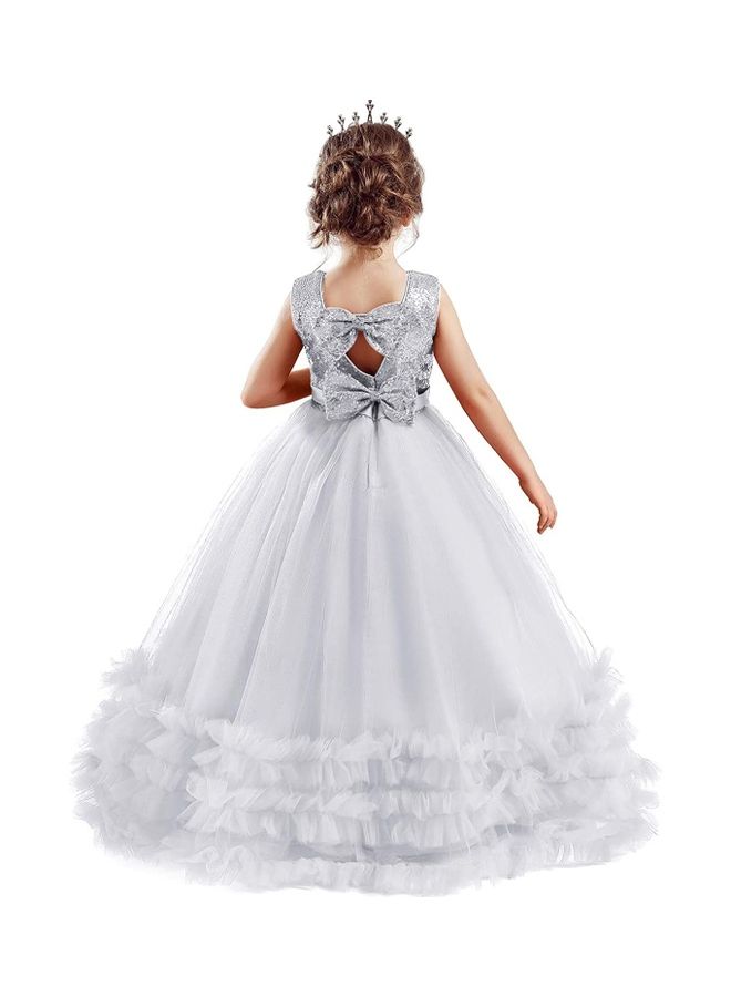 NIBEMINENT Princess Party Dress With Tiara 130cm - Image 4