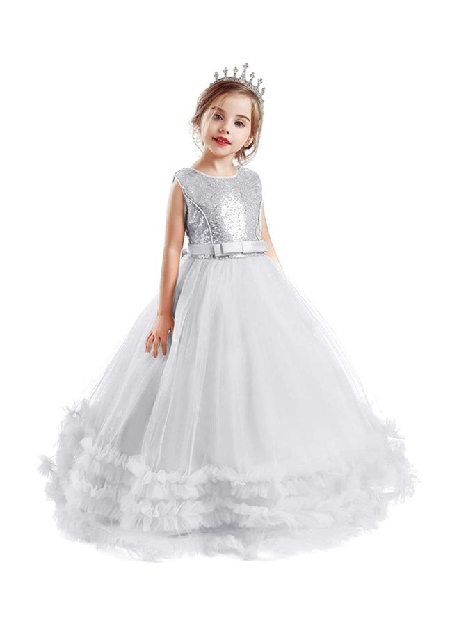 NIBEMINENT Princess Party Dress With Tiara 130cm - Image 2