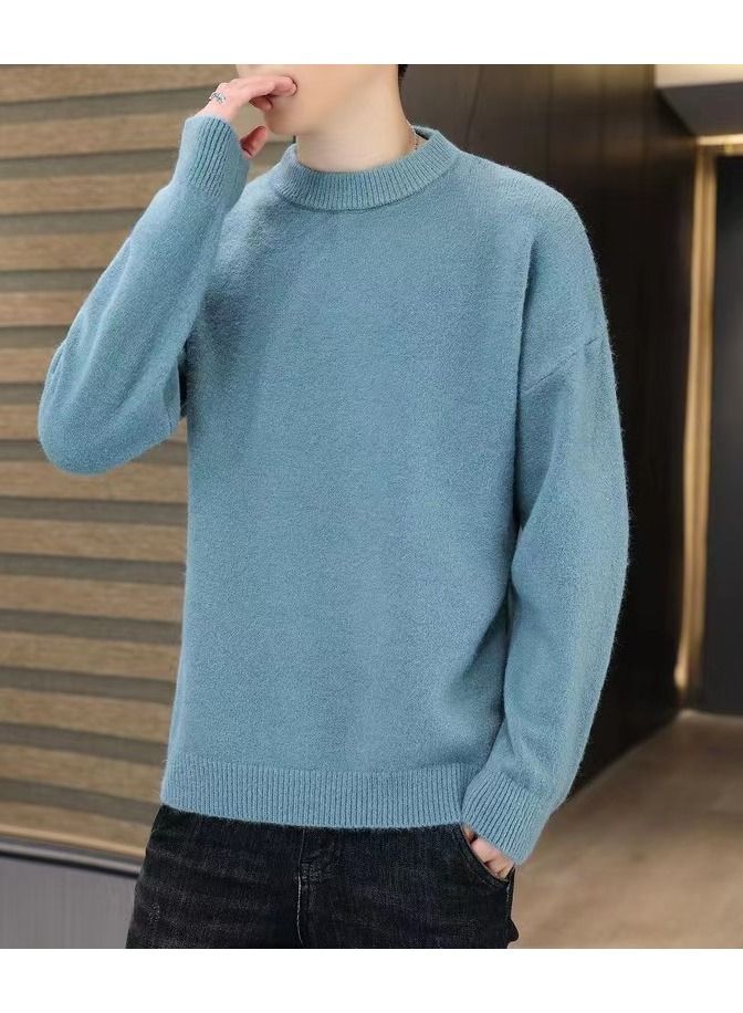 Loquat New Fall/winter Sweater Men's Solid Color Half Turtleneck Thick Sweater  - Image 2
