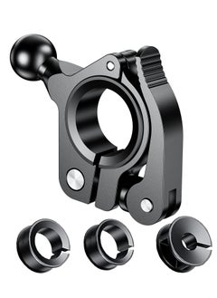 SYOSI Aluminum Alloy 17mm Ball Handlebar Mount Quick Mount and Release Handlebar Spherical Base with 3 Rubber Rings for Garmin and Bike Motorcycle Scooter Phone Mounts Black  - Image 1
