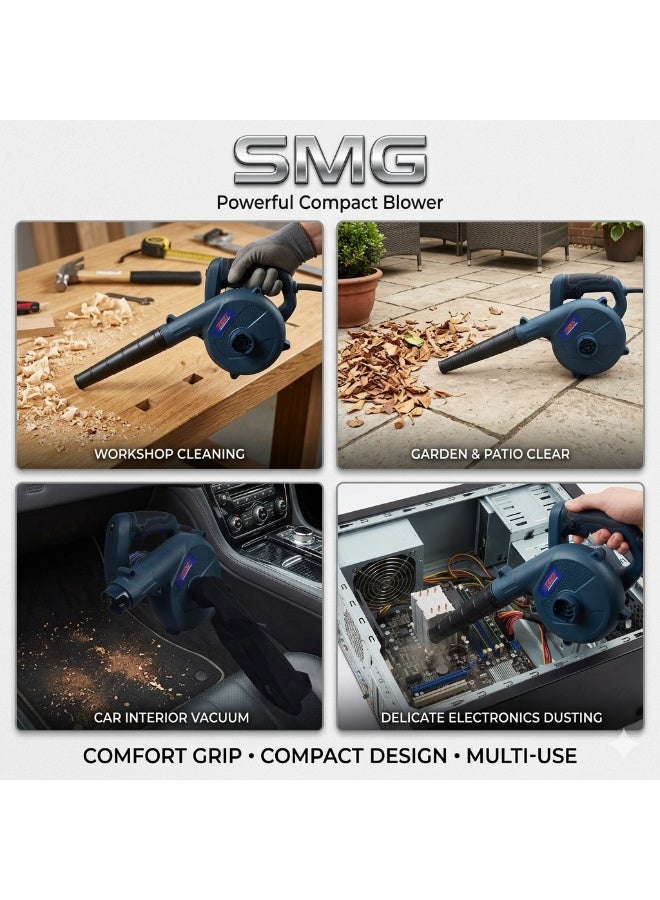 إس أم جي منفاخ/مكنسة كهربائية SMG بقوة 600 واط، سرعة متغيرة مع كيس تجميع – 13000 دورة في الدقيقة / 2.3m³/دقيقة - Image 4
