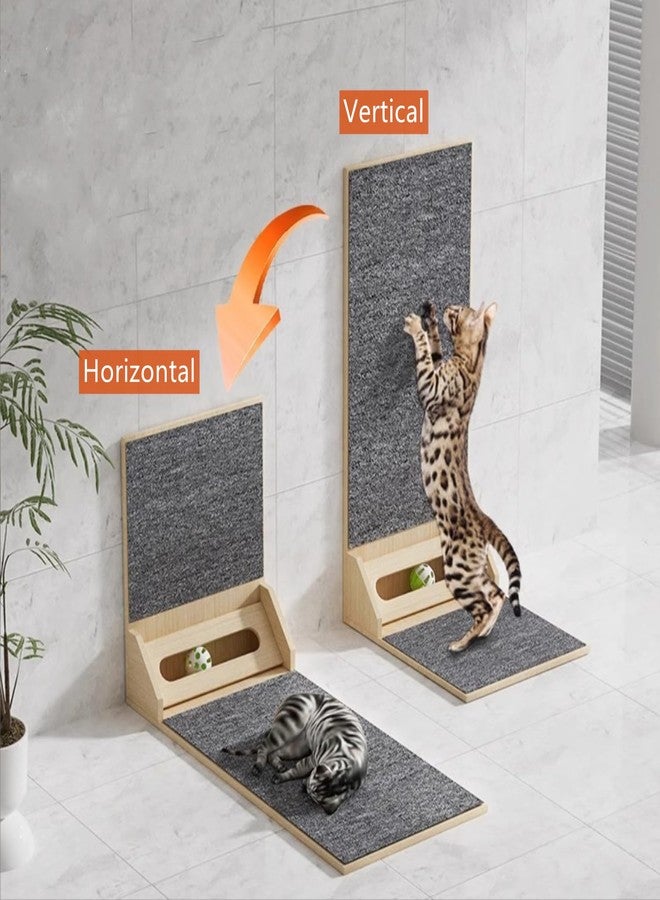 SHENGOCASE 24" Tall L-Shape Cat Carpet Scratcher Cat Scratching Post, Sofa Couch Protector Replaceable Scratching Pad Mat Sisal - Image 2