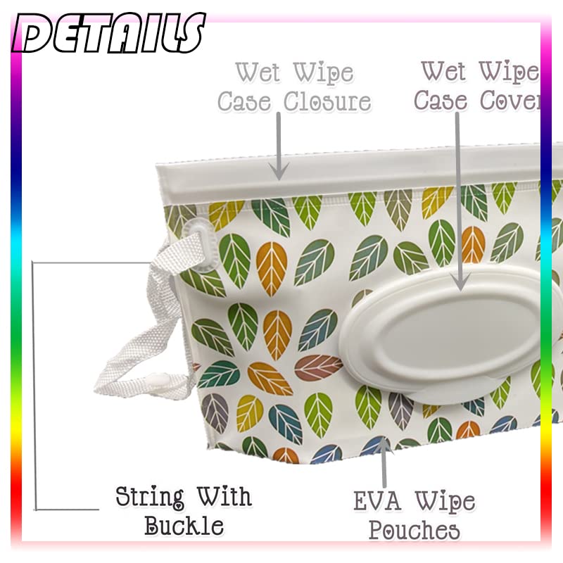 Portable Pouch Bags Set, 2 Pack Wet Wipe Holder Container, Reusable and Refillable Personal Travel Wet Wipes Dispenser Cases - Image 3
