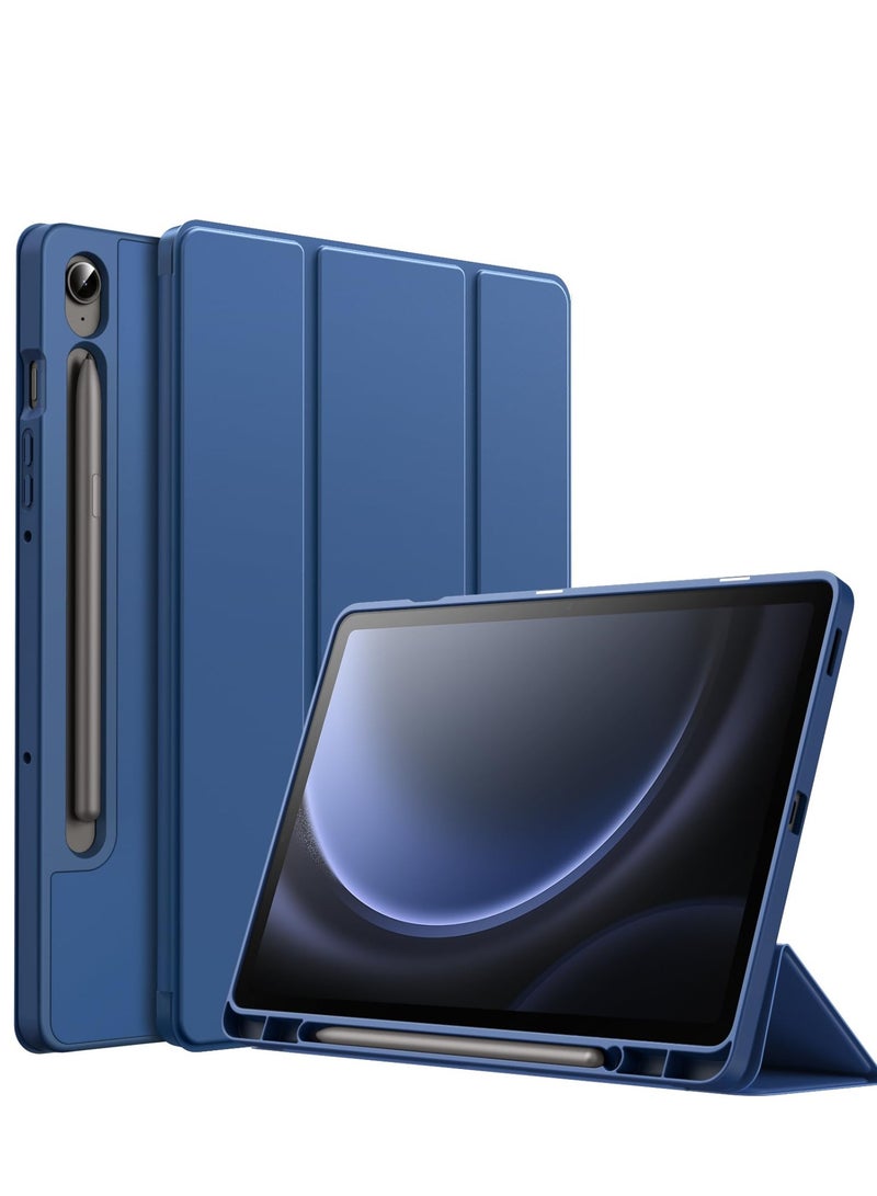 جي تيك حافظة JETech لهاتف سامسونج جالاكسي تاب S9 FE مقاس 10.9 بوصة مع حامل قلم S ناعم من مادة TPU بحامل ثلاثي الطي غطاء حماية للكمبيوتر اللوحي يدعم قلم S للشحن التلقائي والنوم - Image 1